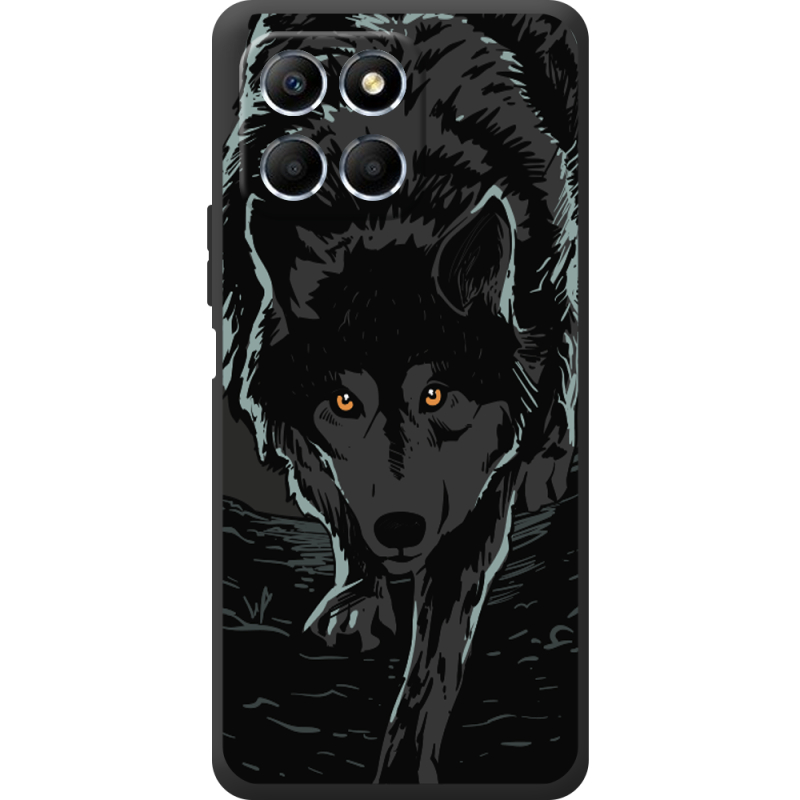 Черный чехол BoxFace Honor X6 Wolf