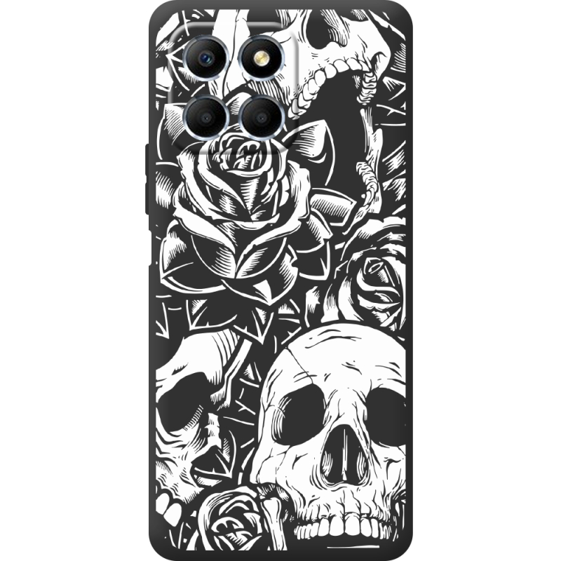 Черный чехол BoxFace Honor X6 Skull and Roses