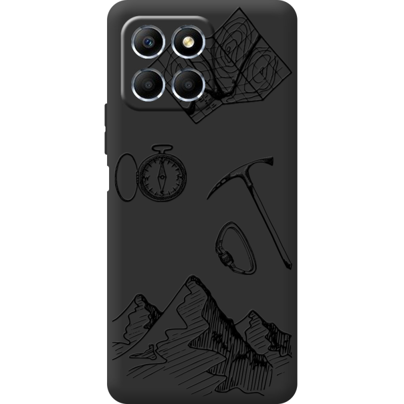 Черный чехол BoxFace Honor X6 Mountains