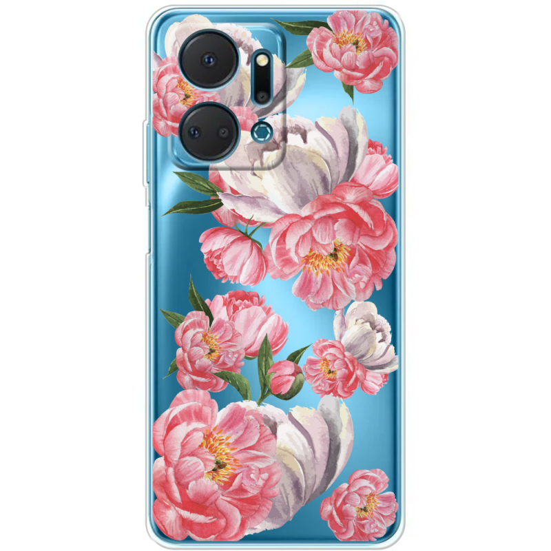 Прозрачный чехол BoxFace Honor X7a Peony Watercolor Style