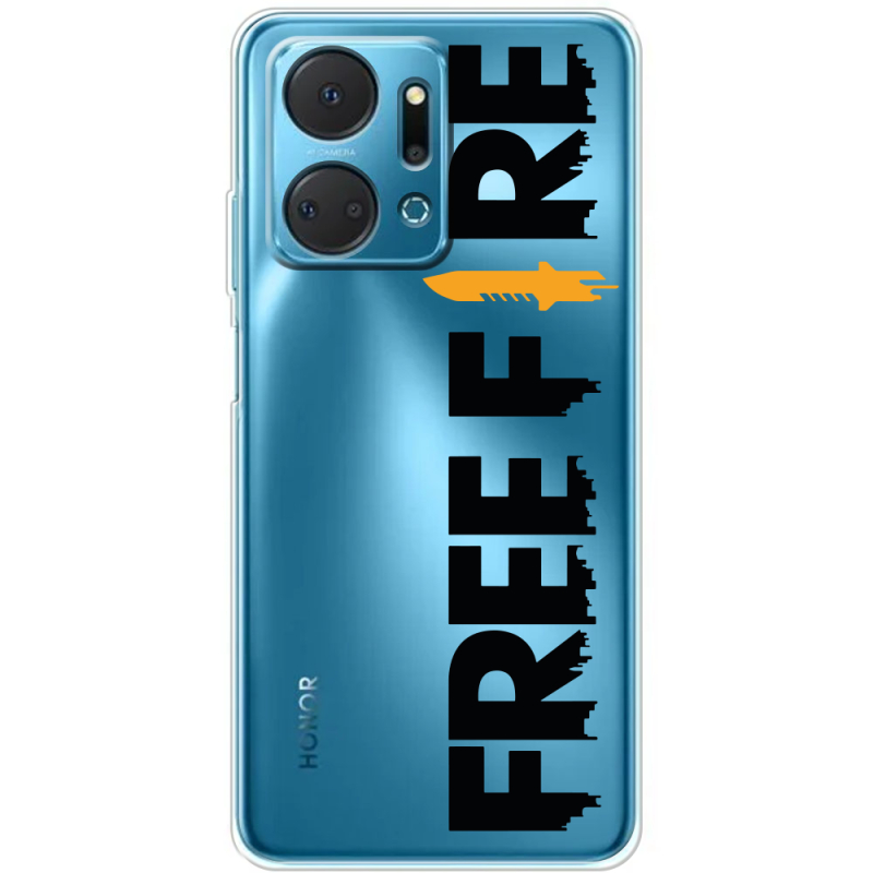 Прозрачный чехол BoxFace Honor X7a Free Fire Black Logo