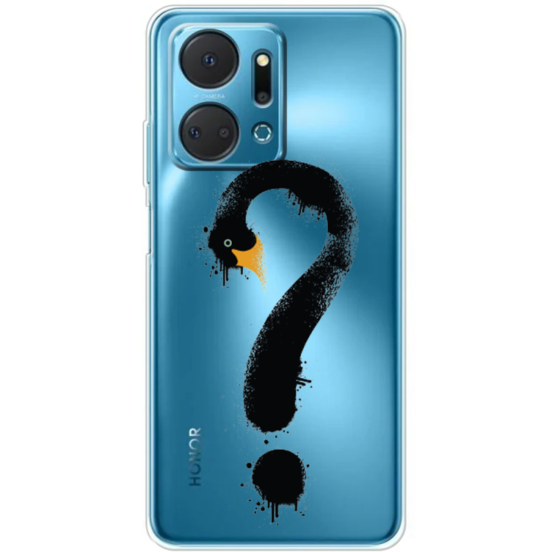 Прозрачный чехол BoxFace Honor X7a Swan question
