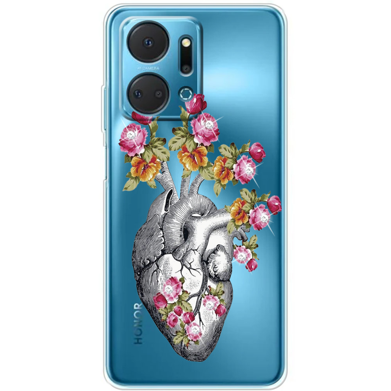 Чехол со стразами BoxFace Honor X7a Heart