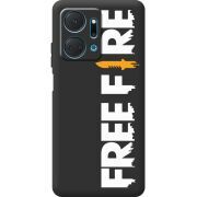 Черный чехол BoxFace Honor X7a Free Fire White Logo