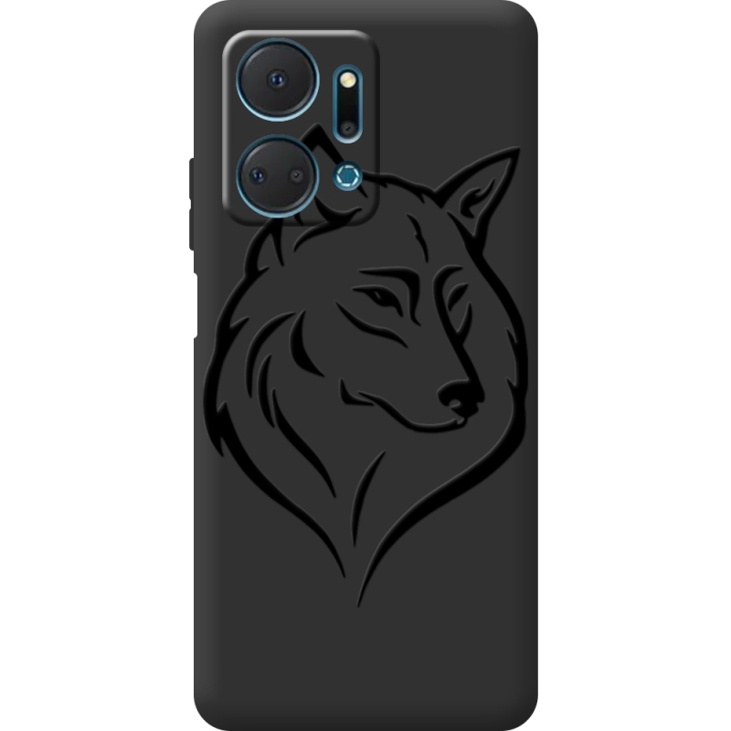 Черный чехол BoxFace Honor X7a Wolf