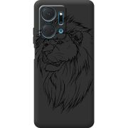 Черный чехол BoxFace Honor X7a Lion