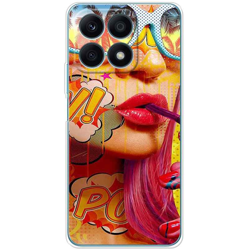 Чехол BoxFace Honor X8a Yellow Girl Pop Art