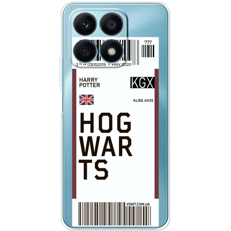 Прозрачный чехол BoxFace Honor X8a Ticket Hogwarts