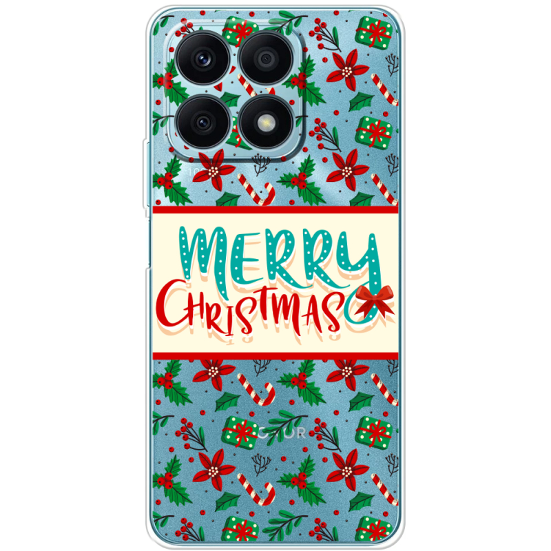 Прозрачный чехол BoxFace Honor X8a Vintage Christmas Pattern