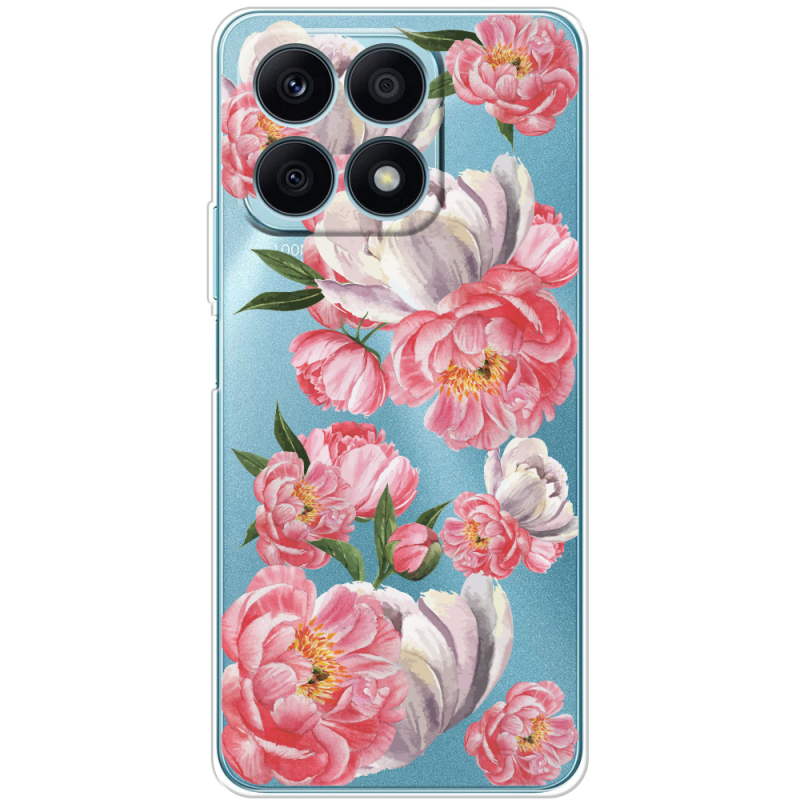 Прозрачный чехол BoxFace Honor X8a Peony Watercolor Style