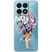 Чехол со стразами BoxFace Honor X8a Ice Cream Flowers