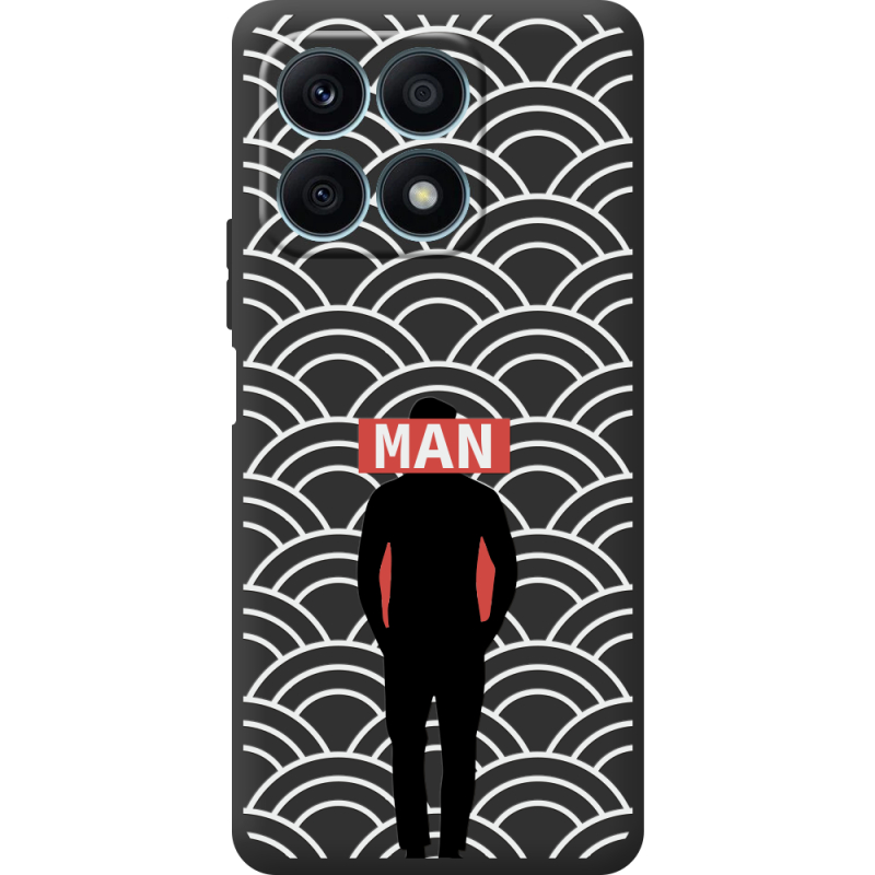 Черный чехол BoxFace Honor X8a Man Pattern