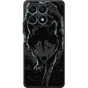 Черный чехол BoxFace Honor X8a Wolf