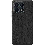 Черный чехол BoxFace Honor X8a Leaves