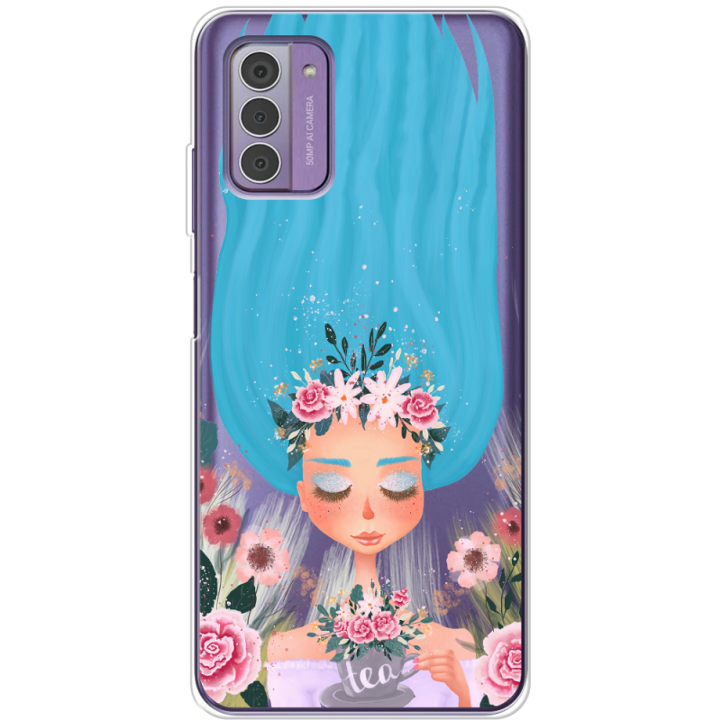 Прозрачный чехол BoxFace Nokia G42 Blue Hair