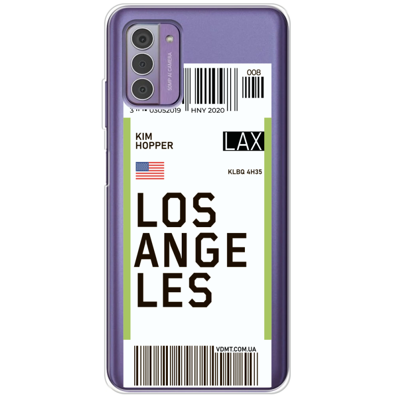 Прозрачный чехол BoxFace Nokia G42 Ticket Los Angeles