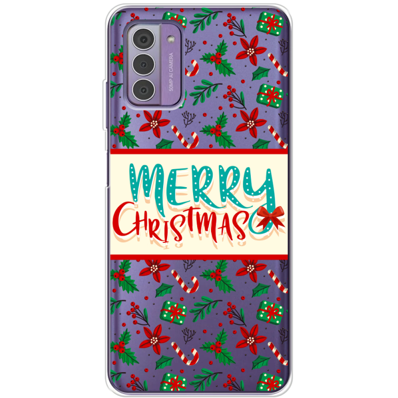 Прозрачный чехол BoxFace Nokia G42 Vintage Christmas Pattern