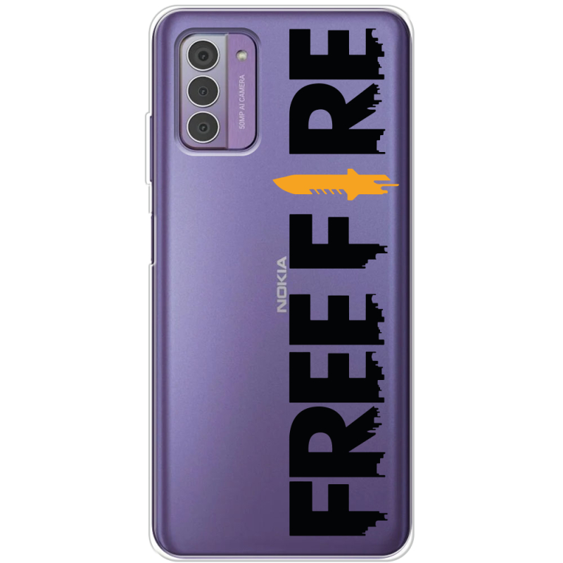 Прозрачный чехол BoxFace Nokia G42 Free Fire Black Logo