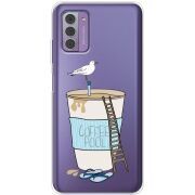 Прозрачный чехол BoxFace Nokia G42 Segull in Cofee Pool