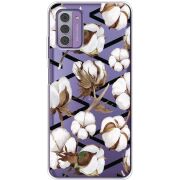 Прозрачный чехол BoxFace Nokia G42 Cotton flowers