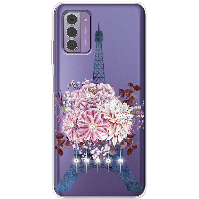 Чехол со стразами Nokia G42 Eiffel Tower