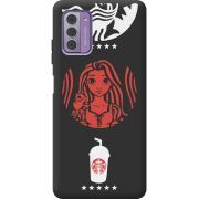 Черный чехол BoxFace Nokia G42 RedWhite Coffee