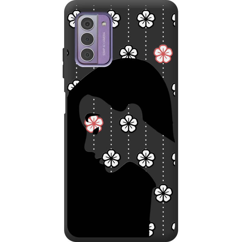 Черный чехол BoxFace Nokia G42 Flower Hair