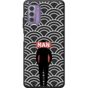 Черный чехол BoxFace Nokia G42 Man Pattern