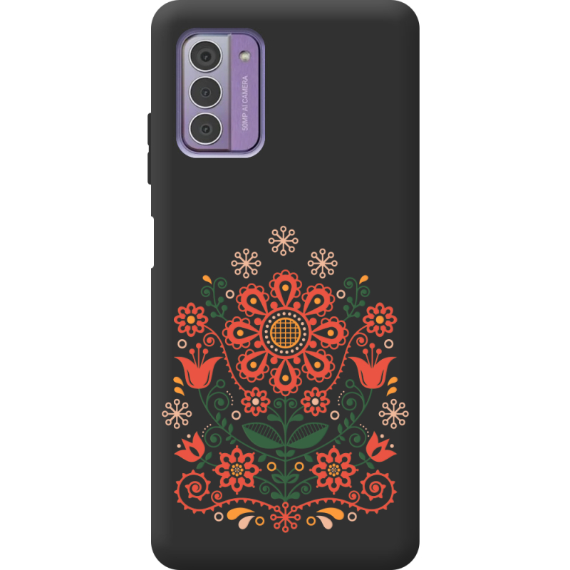 Черный чехол BoxFace Nokia G42 Ukrainian Ornament