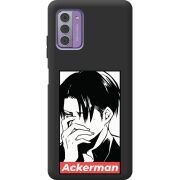 Черный чехол BoxFace Nokia G42 Attack On Titan - Ackerman