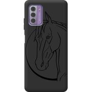 Черный чехол BoxFace Nokia G42 Horse