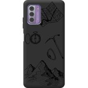 Черный чехол BoxFace Nokia G42 Mountains