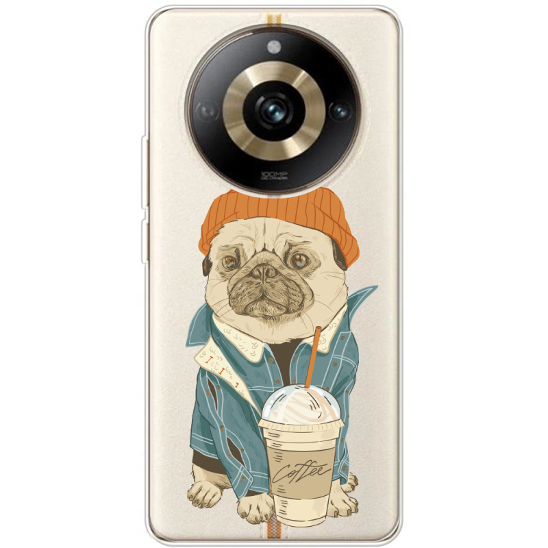 Прозрачный чехол BoxFace Realme 11 Pro / 11 Pro Plus Dog Coffeeman