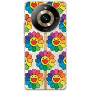 Прозрачный чехол BoxFace Realme 11 Pro / 11 Pro Plus Hippie Flowers