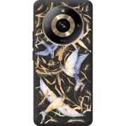 Черный чехол BoxFace Realme 11 Pro / 11 Pro Plus Ластівки