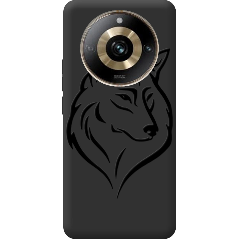 Черный чехол BoxFace Realme 11 Pro / 11 Pro Plus Wolf