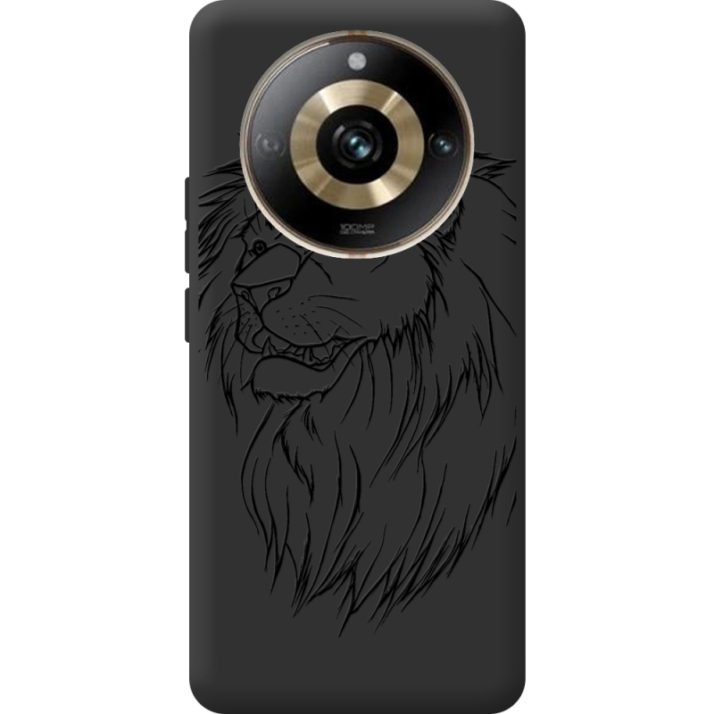 Черный чехол BoxFace Realme 11 Pro / 11 Pro Plus Lion