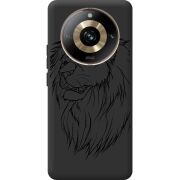 Черный чехол BoxFace Realme 11 Pro / 11 Pro Plus Lion