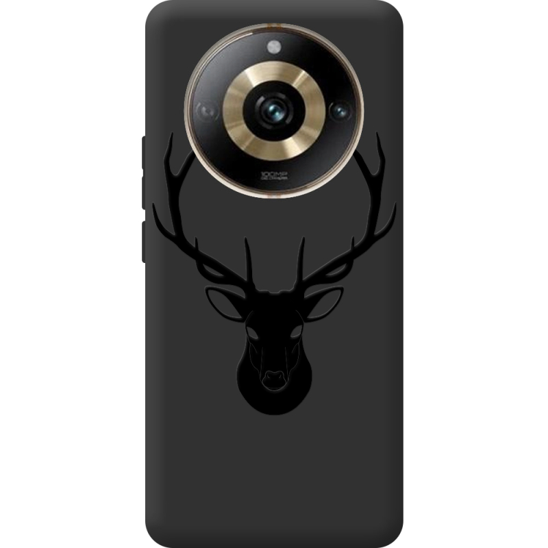 Черный чехол BoxFace Realme 11 Pro / 11 Pro Plus Deer