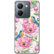 Чехол BoxFace Vivo Y36 Birds and Flowers