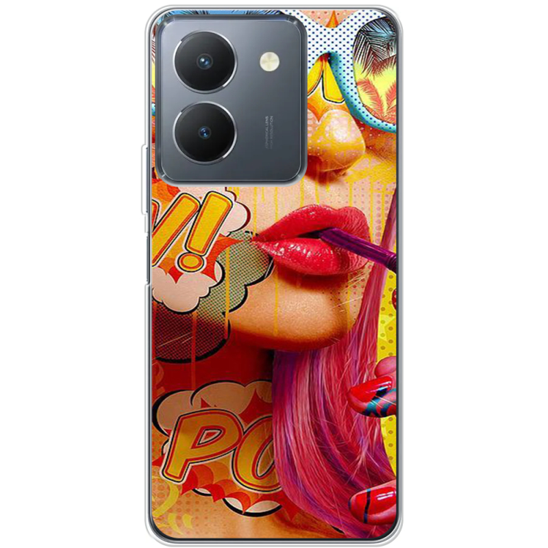 Чехол BoxFace Vivo Y36 Yellow Girl Pop Art