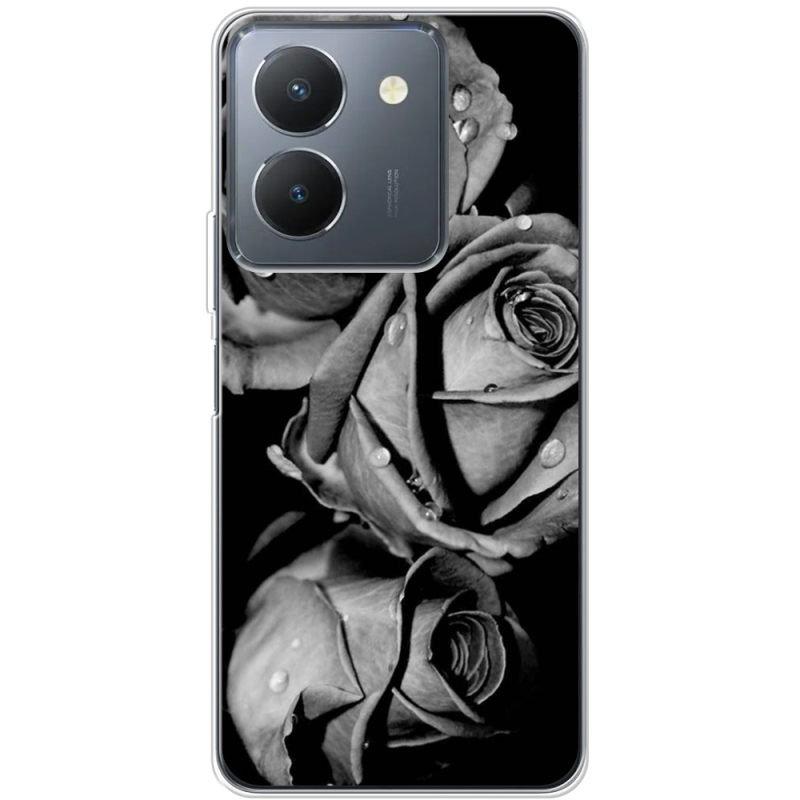 Чехол BoxFace Vivo Y36 Black and White Roses