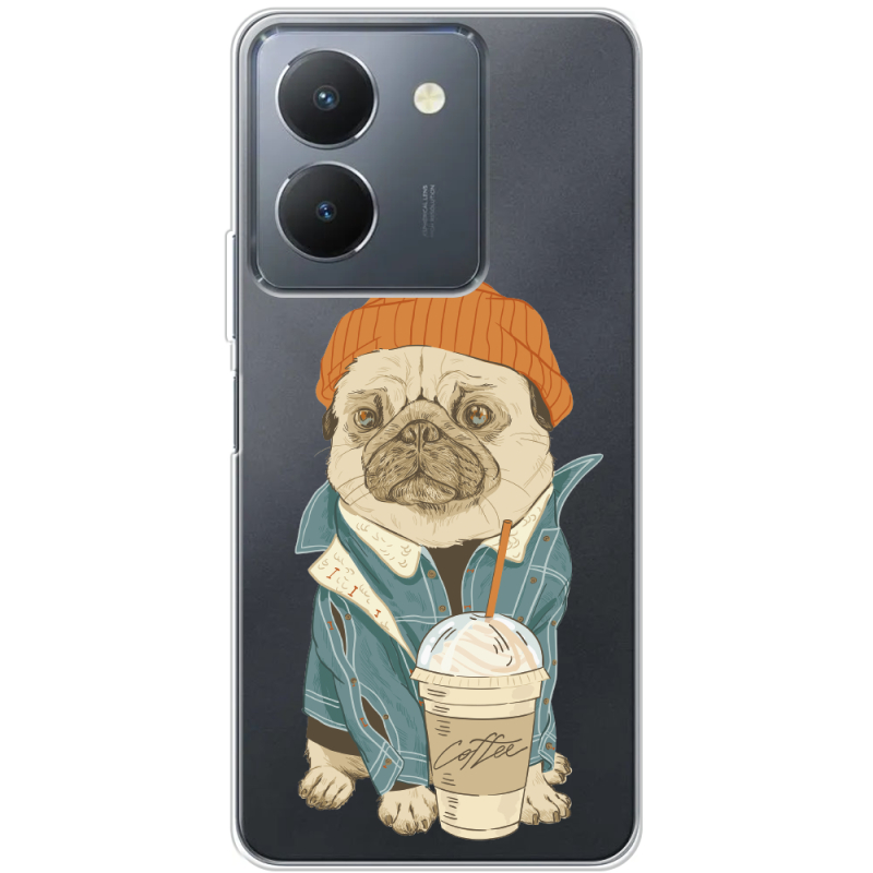 Прозрачный чехол BoxFace Vivo Y36 Dog Coffeeman