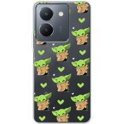 Прозрачный чехол BoxFace Vivo Y36 Pattern Baby Yoda