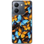 Прозрачный чехол BoxFace Vivo Y36 Butterfly Morpho