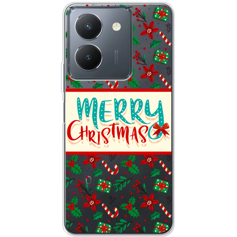 Прозрачный чехол BoxFace Vivo Y36 Vintage Christmas Pattern