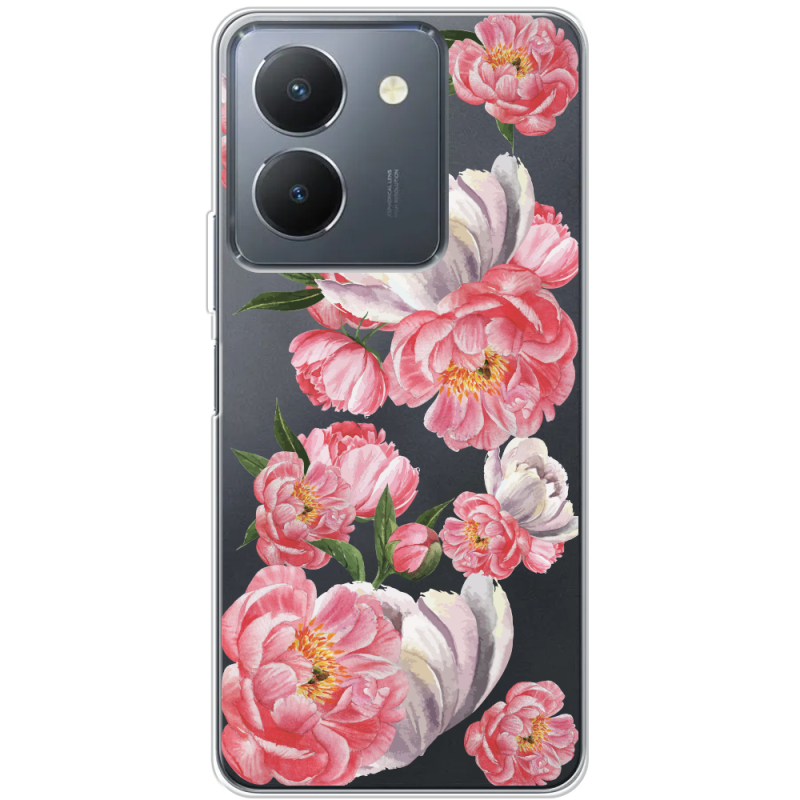 Прозрачный чехол BoxFace Vivo Y36 Peony Watercolor Style