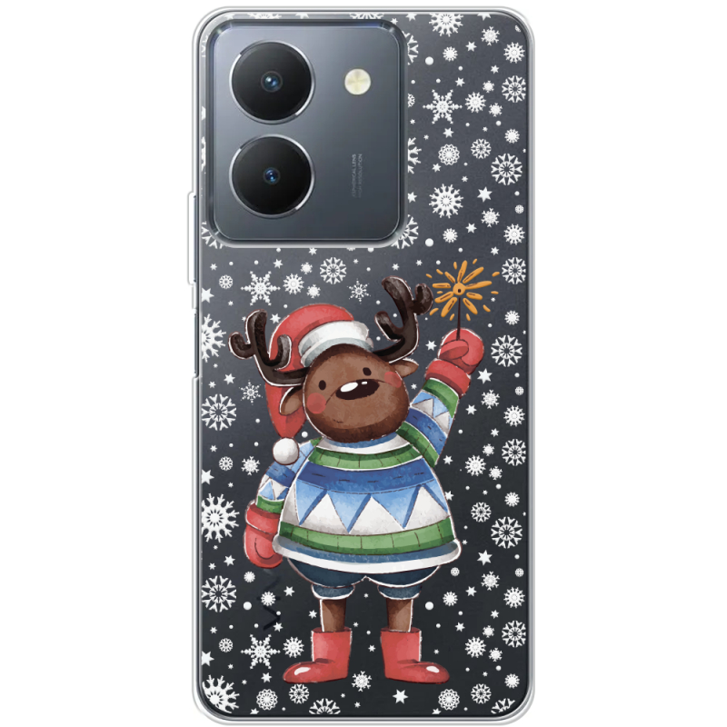 Прозрачный чехол BoxFace Vivo Y36 Christmas Deer with Snow