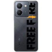 Прозрачный чехол BoxFace Vivo Y36 Free Fire Black Logo