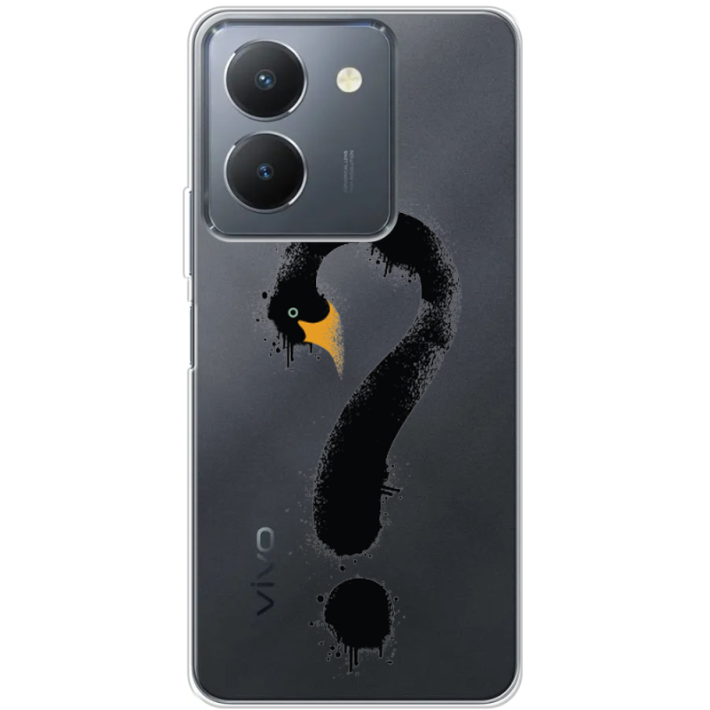 Прозрачный чехол BoxFace Vivo Y36 Swan question